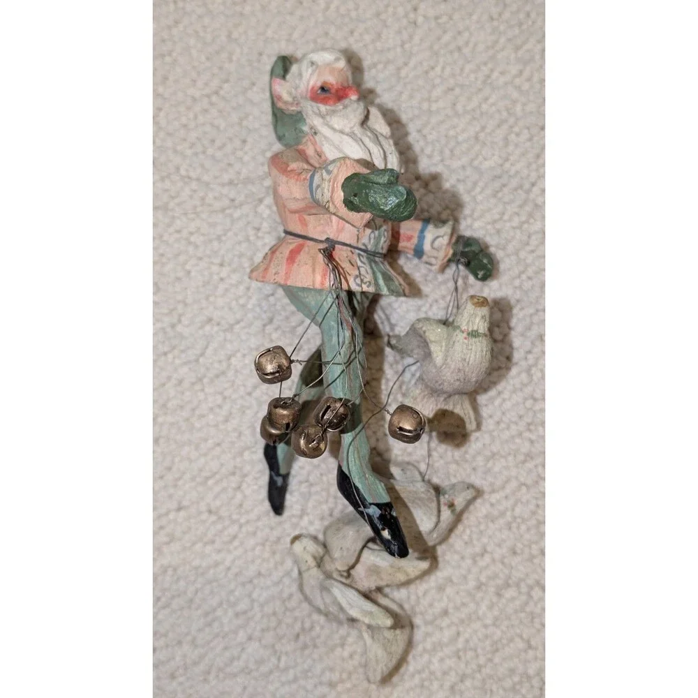 Vintage (1980's) House of Hatten Santa Elf with Cascading Doves and Bells, As-Is